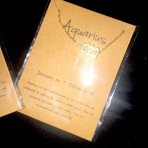 COOL ZODIAC CHAIN NECKLACES (AQUARIUS)